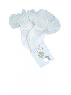 Patachou Socken weiß Tüll 