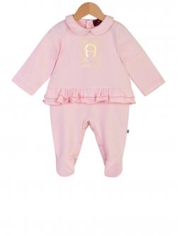 Aigner Kids Logo Strampler rosa gold