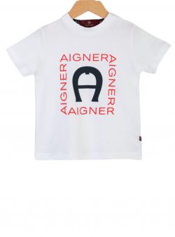 Aigner Kids Logo T-Shirt Jungen weiß rot k