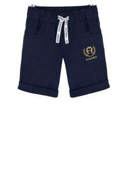 Aigner Kids Shorts, kurze Hose Jungen blau gold g