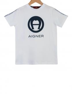 Aigner Kids Logo T-Shirt Jungen schwarz weiß g