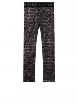 DKNY Leggings Monogramm schwarz gold