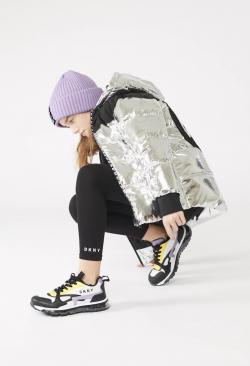 DKNY Winterjacke Mädchen silber