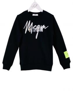 MSGM Kids Sweatshirt Logo-Print schwarz