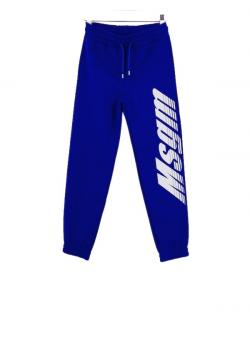 MSGM Kids Jogger Logo-Print blau