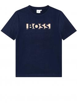 Hugo Boss T-Shirt Jungen blau gold