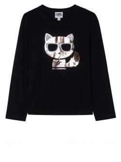 Karl Lagerfeld Longsleeve Mädchen schwarz