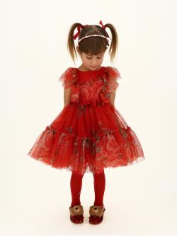 Monnalisa festliches Kleid Tüll rot