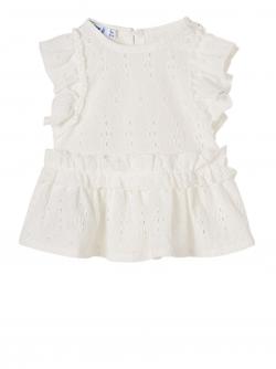 Mayoral Bluse Lochmuster offwhite