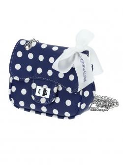 Monnalisa Tasche Punkte blau