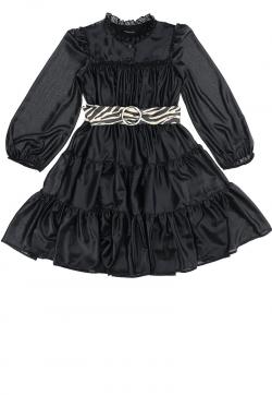 Monnalisa Kleid glänzend schwarz