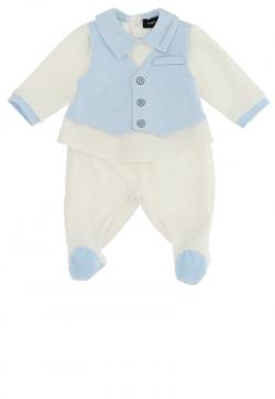 Monnalisa Strampler Set hellblau