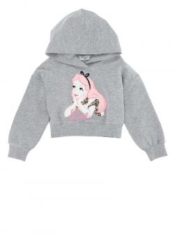Monnalisa Hoodie Alice grau