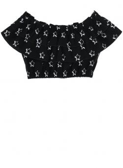 Monnalisa Bluse, Top Sterne schwarz