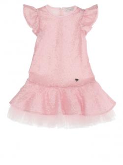 Monnalisa Kleid Pailletten rosa