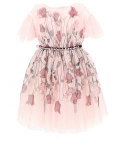 Monnalisa Tüll Kleid Rosen