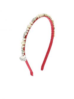 Monnalisa Haarreif Strass rot
