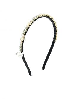 Monnalisa Haarreif Strass schwarz