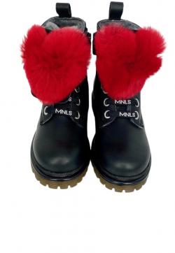 Monnalisa Stiefel mit Pelzbesatz Herz