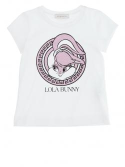 Monnalisa T-Shirt Lola Bunny weiss rose