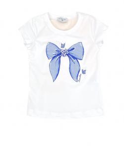 Monnalisa T-Shirt Schleife blue