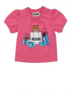 Moschino Logo T-Shirt Baby Mädchen pink