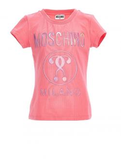 Moschino Logo T-Shirt Mädchen rosa