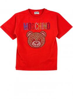 Moschino Logo T-Shirt Mädchen rot
