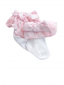 Patachou Baby Socken weiß rosa