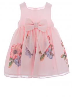Patachou Kleid Blumen Schleife rosa