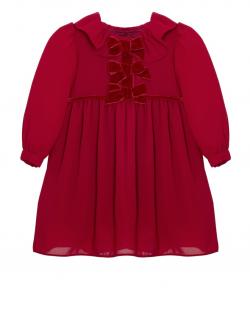 Patachou Kleid Samtschleifen rot
