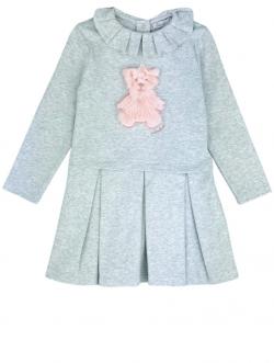 Patachou Kleid mit Teddy grau