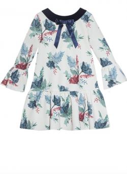 Patachou Kleid floraler Print blau