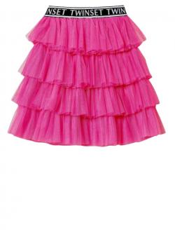 Twinset Rock Tüll Volants pink